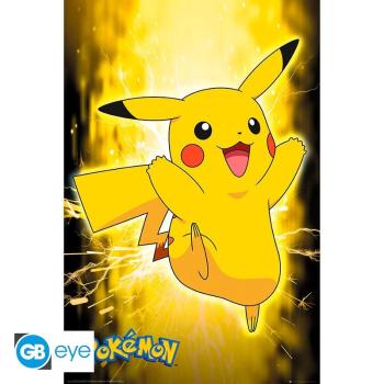 POKEMON - Poster Maxi "Pikachu Neon"  Lassen Sie Pikachu Ihre dunklen Abende mit diesem erstaunlichen Pokémon Poster aufhellen!